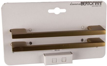 Meubelgreep 2079 Mat Messing Aluminium 128mm 2 Stuks