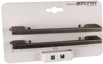 Meubelgreep Oud Ijzerkleur Zamak 128mm 2 Stuks