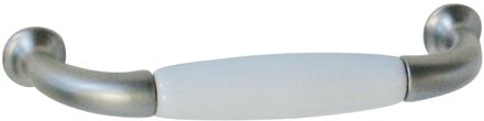 Meubelgreep Wit Porcelein En Zamak 96mm 2 Stuks