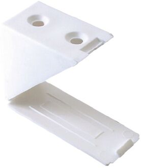 Meubelklamp - Wit Plastic - 24x33x33 Mm - 4 Stuks