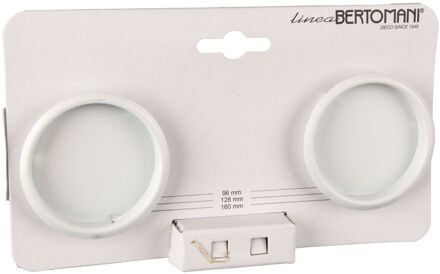 Meubelknop - Aluminium - Mat Wit - 62mm - Set Van 2