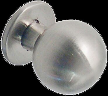 Meubelknop - Aluminium Vernikkeld - Glanzend Nikkel - 20mm - Set Van 2