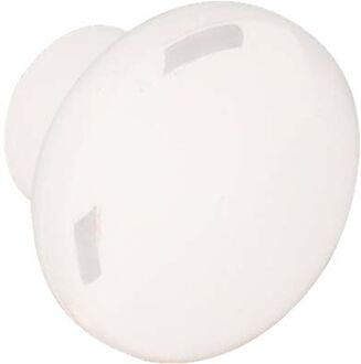 Meubelknop - Kunststof - Wit - 35mm - Set Van 6