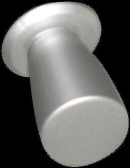 Meubelknop - Kunststof - Zilverkleurig - 15mm - Set Van 2