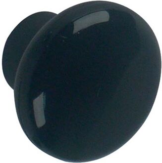 Meubelknop - Kunststof - Zwart - 35mm - Set Van 6
