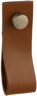 Meubelknop - Leer Lichtbruin - 20x60mm - Set Van 2