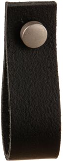 Meubelknop - Leer - Zwart - 20x60mm - Set Van 2