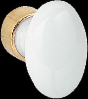 Meubelknop - Porselein - Ovaal - 30mm - Set Van 2