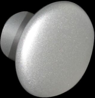 Meubelknop - Pvc - Zilverkleurig - 32mm - Set Van 2