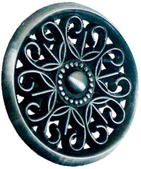 Meubelknop Rozet - Zamak - Oud Ijzer Afwerking - 30x28mm - Set Van 2