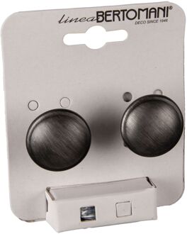 Meubelknop - Zamak - Geweerkleur - Rond - 30mm - Set Van 2