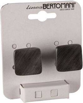 Meubelknop - Zamak - Geweerkleurig - 30x30mm - Set Van 2