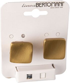 Meubelknop - Zamak - Mat Messing - 30x30mm - Set Van 2