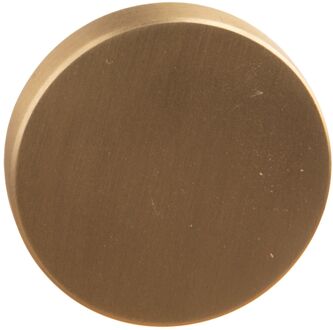Meubelknop - Zamak - Mat Messing - Rond Plat - 35mm - Set Van 2