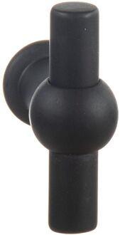 Meubelknop - Zamak - Mat Zwart - 18x35mm - Set Van 2