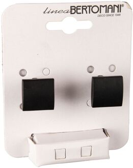 Meubelknop - Zamak - Mat Zwart - 21x21mm - Set Van 2