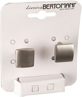 Meubelknop - Zamak - Vernikkeld - Gebogen T-knop - 21x21mm - Set Van 2