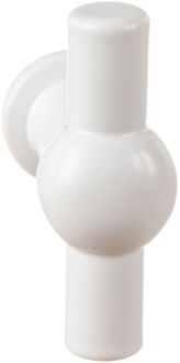 Meubelknop - Zamak - Wit - 18x35mm - Set Van 2