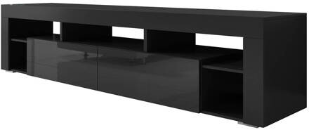 MEUBELLA TV-Meubel Fancy - Zwart - 200 cm