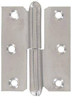 Meubelpaumelle - Vernikkeld Staal - 50x40 Mm - 2 Stuks