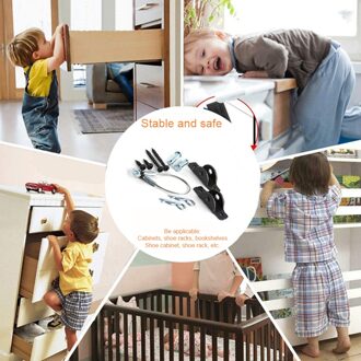 Meubels Anti Tip Kit Metalen Kinderen Proofing Restrictor Veiligheid Preventie Apparaat Wandmontage Lade Verstelbare Riem Tv Stand