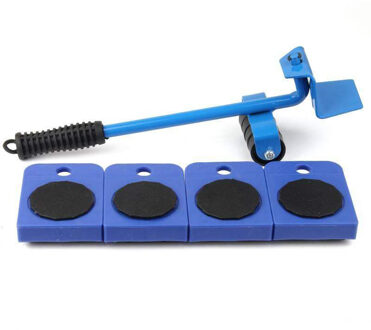 Meubels Lifter Sliders Kit Beroep Zware Meubels Roller Bewegen Tool Set Wiel Bar Mover Apparaat Max Up Voor 100kg/220Lbs blauw