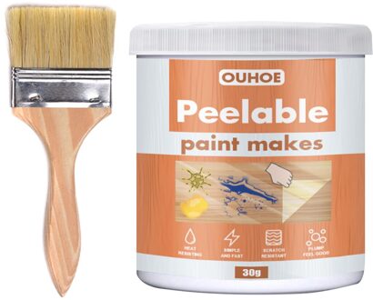 Meubels Tearable Lijm Verf Vloeibare Kristallen Film Waterdicht Hittebestendig Transparante Beschermende Film 30g Brush