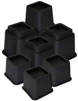 Meubelverhoger Set - Verstelbare Poten - 8 stuks - Zwart Multikleur