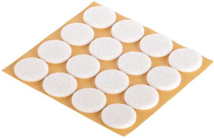 Meubelviltglijders Zelfklevend Wit 22mm 16 St