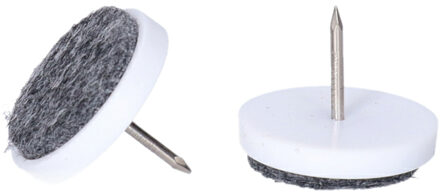 meubelviltjes - set van 16x stuks - voor stoelpoten - grijs