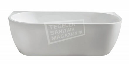 Meur Half-Vrijstaand Acryl Ligbad 180x80 met Waste Wit