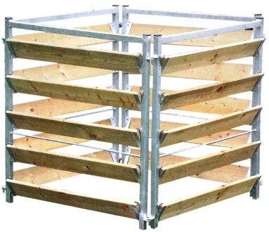 Meuwissen Agro Compostbak hout/metaal 100 x 100 cm