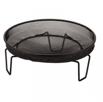 Meuwissen Agro Meuwissen Vogelvoederschaal tafelmodel - metaal - 9x24 cm - zwart - schotel