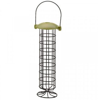 Meuwissen Agro Vetbollensilo - Smart Twist Top - groen/zwart - metaal - 11 x 30 cm - vogel voedersilo voor vetbolle