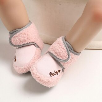 Mexemina 0-18M Peuter Baby Jongens Meisjes Winter Warme Snowboots Soft Sole Crib Katoenen Schoenen Roze / 0-6 months