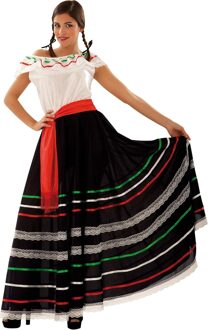 Mexicaanse Danseres Kostuum Volwassenen Multikleur - Print