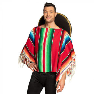 Mexicaanse Poncho Rodrigo Multikleur - Print