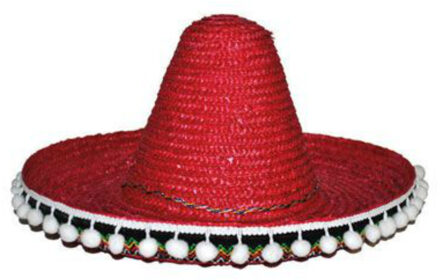 Mexicaanse sombrero kind rood Rood - Zalm