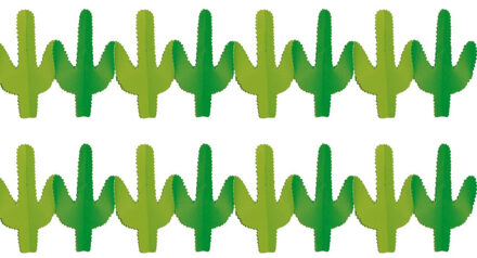 Mexicaanse Western Cactus thema - 2x stuks - feest slingers - 300 cm - Papier - Brandvertragend