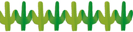 Mexicaanse Western Cactus thema - feest slingers - 300 cm - Papier - Brandvertragend Groen