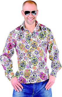 Mexicans Skulls Wit blouse heren Wit - Transparant, Multikleur - Print