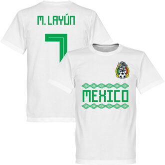 Mexico M. Layun 7 Team T-Shirt - Wit - L