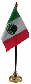 Mexico tafelvlaggetje 10 x 15 cm met standaard