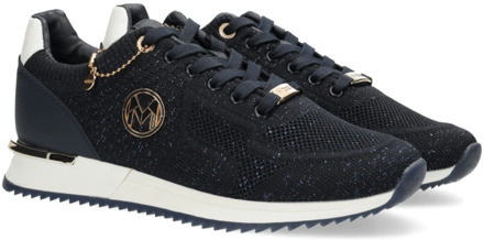 Mexx Gitte Glitter Sneaker Dames Blauw