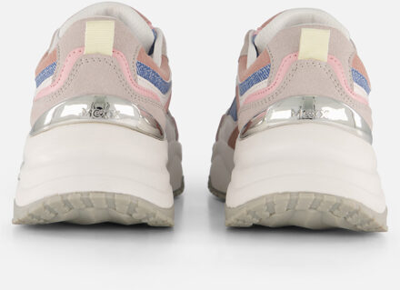 Mexx Palma Pam Sneakers beige Leer Roze - 35,36,37