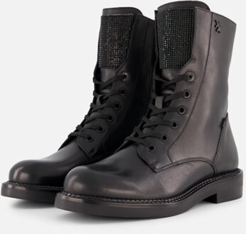 Mexx Pina Mabel Veterboots zwart Leer - 36,37,38,39,40,41
