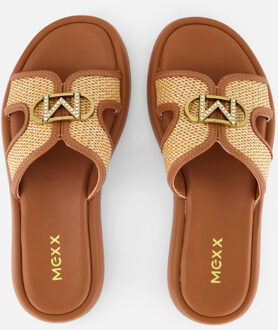 Mexx Rami Pacha Slippers cognac Synthetisch - 36,37,38,39,40,41,42