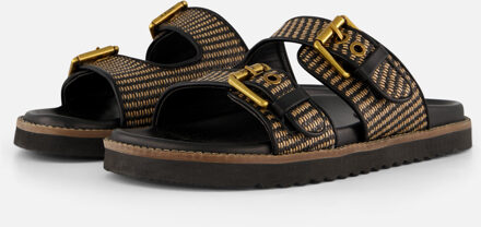 Mexx Reilly Penny Slippers zwart Synthetisch - 36,37,38,39,40,41,42