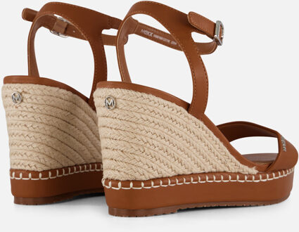 Mexx Ricky Palace Espadrilles met hak cognac - 36,37,38,39,40,41,42