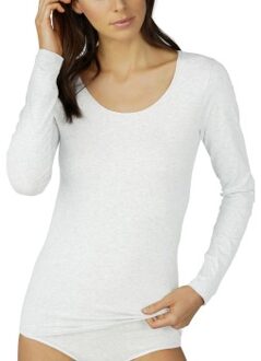 Mey Cotton Pure Long-Sleeved Top Wit,Grijs,Blauw - 36,38,40,42,44,46